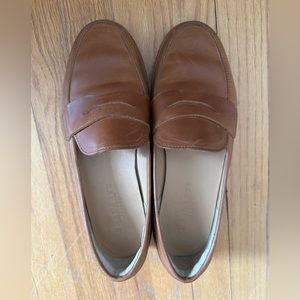 Adelante 100% leather women’s loafers camel leather size 9wide